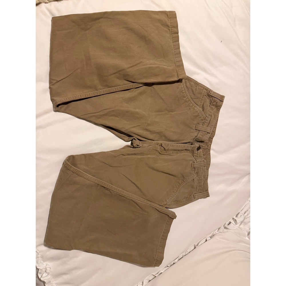 Carhartt Relaxed Fit Carpenter Work Pants Khaki Men 33x30 B324 DKH - Picture 6 of 7